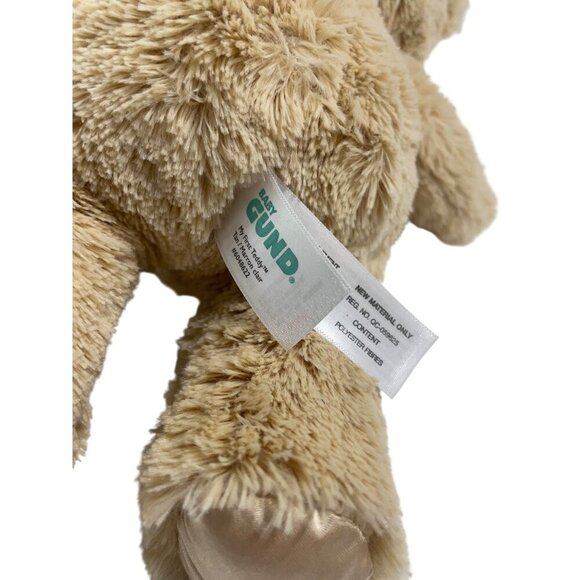 Baby Gund Plush Tan Teddy Bear "My First Teddy" Embroidered Paw 10 Inches - Picture 5 of 5